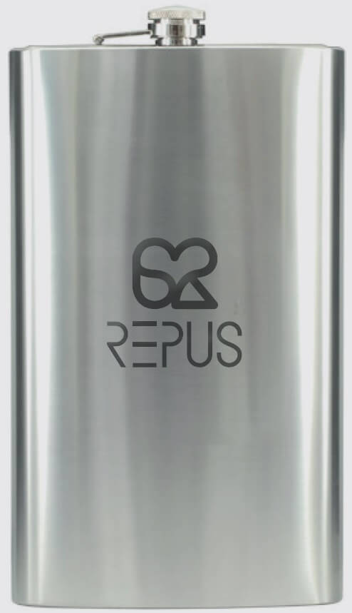 Flachmann 1.9 Liter mit Repus62 Logo