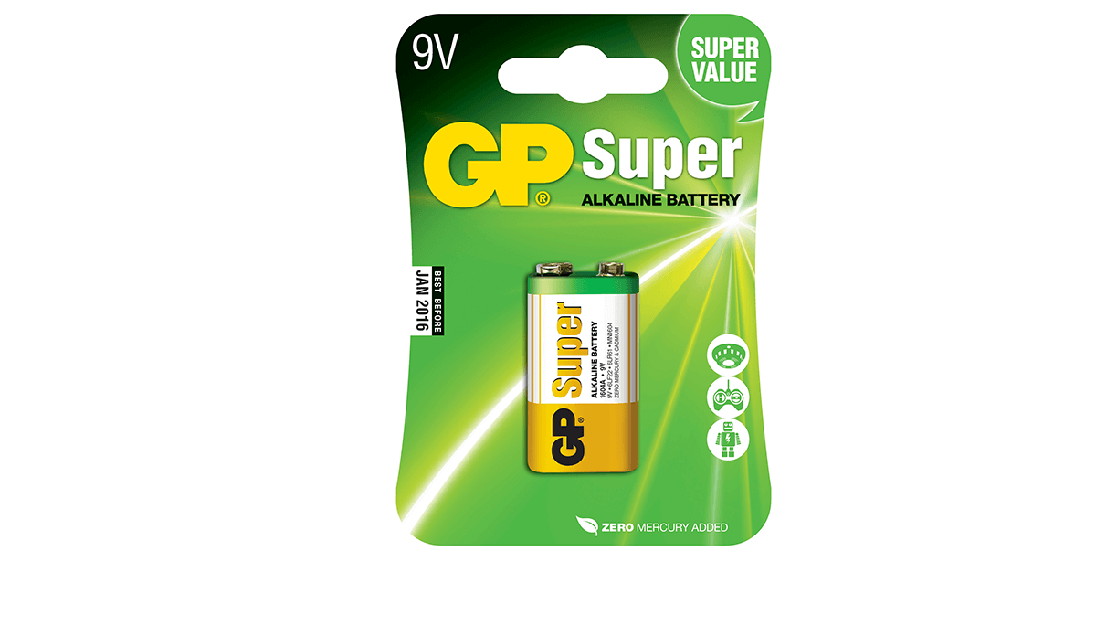 GP Super Batterie 9V Transistor 6LF22