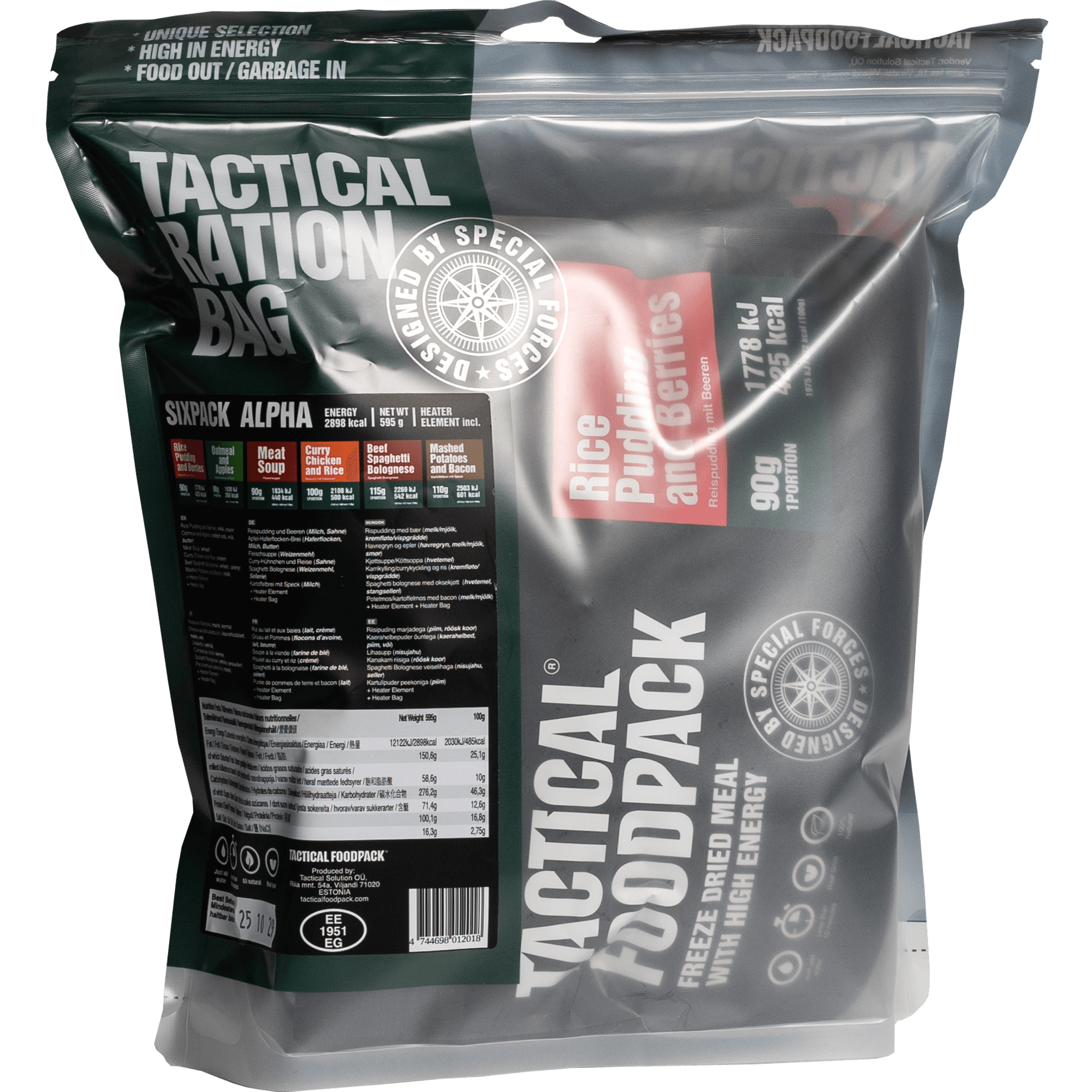 Tactical Foodpack Sixpack Alpha, 595 g
