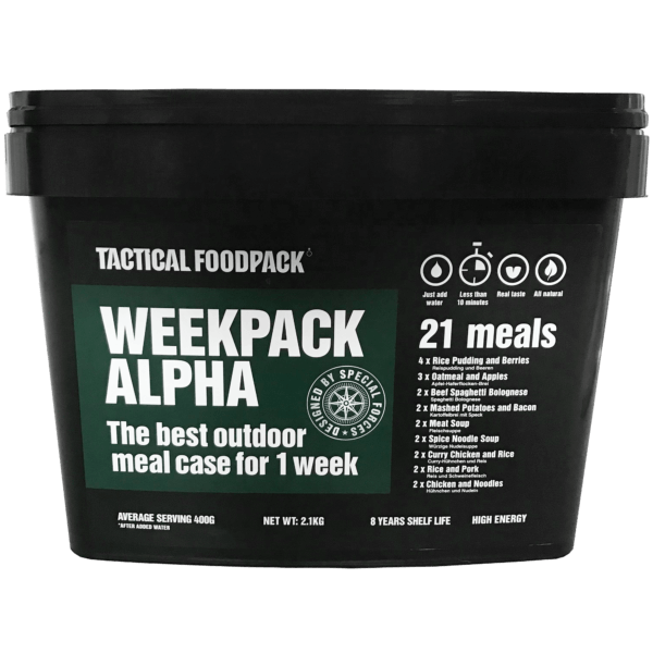 Tactical Foodpack Wochenpaket Alpha (mit Fleisch)